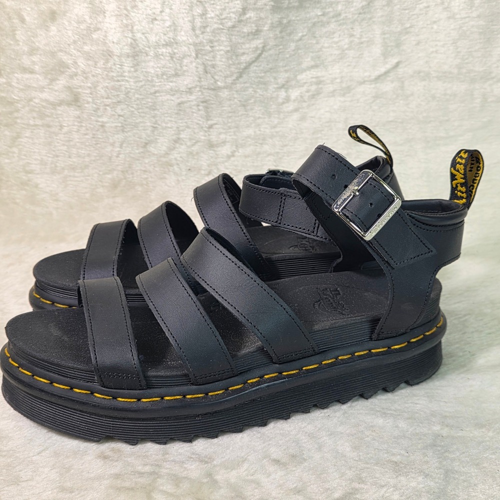 Dr. Martens Blaire Platform Sandals Black Strappy Womens 42 10